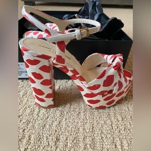 YSL Bianca platform heels, size 36.5